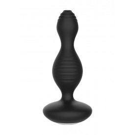 Чёрная анальная пробка с электростимуляцией E-Stimulation Vibrating Buttplug - 14 см.