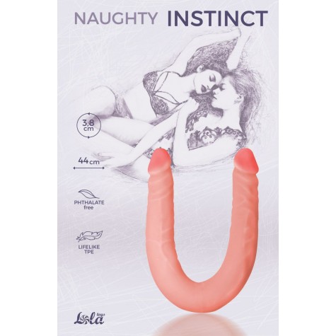 Двусторонний фаллоимитатор Naughty Instinct - 44 см.