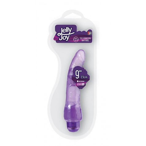 Фиолетовый вибратор-реалистик JELLY JOY 9INCH 10 RHYTHMS PURPLE - 23 см.