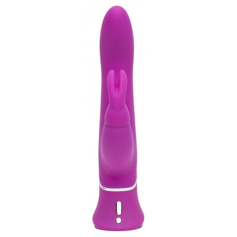 Лиловый вибратор Curve Thrusting Rechargeable Rabbit Vibrator - 24,1 см.